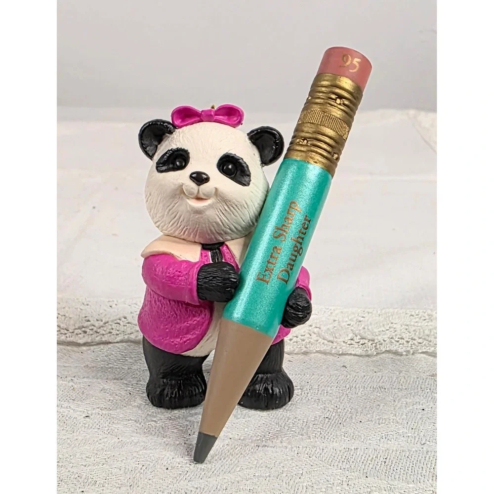 Hallmark Keepsake Ornament 1995 Extra Sharp Daughter Panda Bear Vintage QX5327